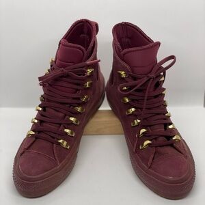 Women’s Size 6 Burgandy / Bordeaux / Deep Red Counter Climate Converse Hightops